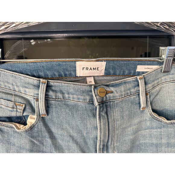 FRAME Le Garçon Straight Jeans Light Wash “Finn” – Sz 28 - Picture 3 of 4